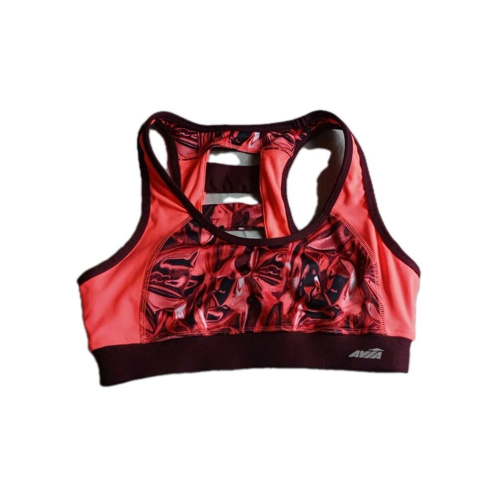 Avia Active Matrix Sports Bra Size S Preppy Work Out Gym Boho Colorful